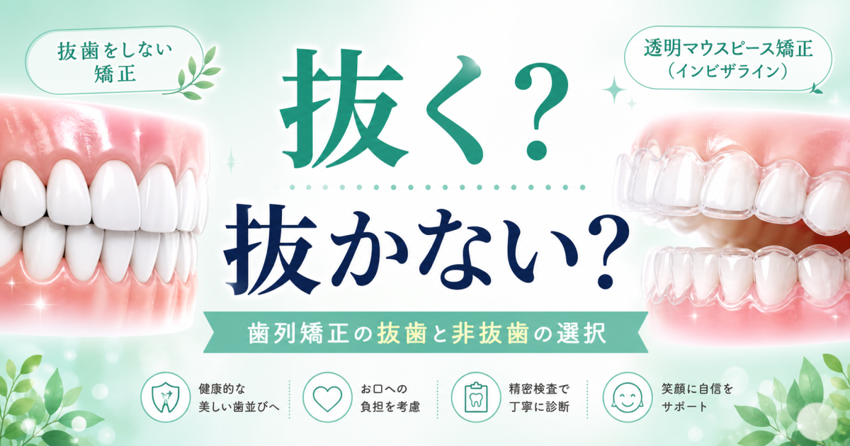 歯列矯正は抜歯が必要? 抜く・抜かないの違いとメリットデメリット